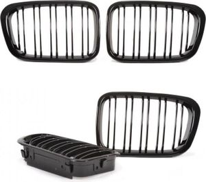 PR Sport Kühlergrill schwarz passend für BMW E46 Limo Touring Compact Doppelsteg