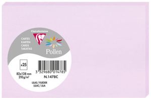 Pollen by Clairefontaine Karte 82 x 128 mm flieder 210 g/qm 25 Karten