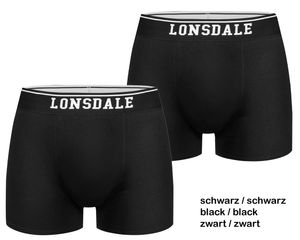 Lonsdale Oxfordshire Pánske Boxerky Balenie 2ks Čierne Farba: čierna, Veľkosť: M