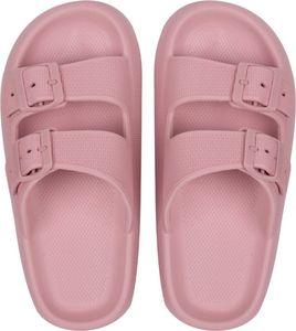 ASKSA Uni Hausschuhe Super Weich Sandalen mit Schnalle Dicken EVA Schlappen Rutschfeste Badelatschen, Rosa, Groesse: 37-38