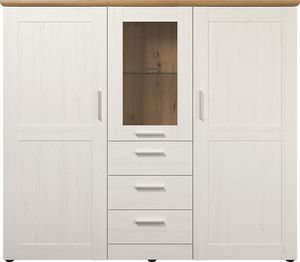 trendteam Wohnen Highboard Shade Andersen Pine weiß 159 x 140 x 41 cm