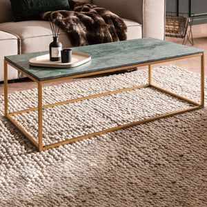 Couchtisch FineBuy Sofatisch Echter Marmor 100 cm Wohnzimmertisch Rechteckig