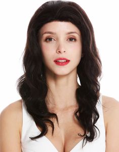 WIG ME UP Perücke Echthaar Lace-Front lang Braun ungefärbt gewellt RGH-5382N-HH-LF-NATURAL
