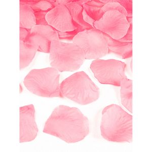 500 Rosenblätter rosa textil ca 5 cm verpackt