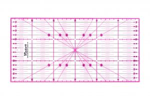 Patchwork Lineal - Farbe: Pink - Größe: 15x30cm