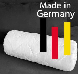 TRAUM-NACKENROLLE gestepptes Nackenkissen 15 x 40 cm mit Reißverschluss geeignet für Allergiker - in Deutschland hergestellt