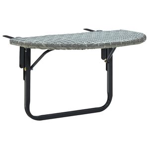vidaXL Balkonový stůl šedý 60x60x40 cm Poly ratan