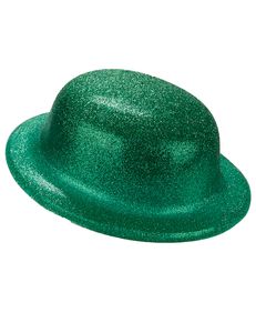 Glitzer-Hut Melone für Erwachsene St. Patrick's Day grün