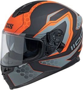 IXS 1100 2.2 Helm Farbe: Schwarz Matt/Orange, Grösse: XXL (63/64)