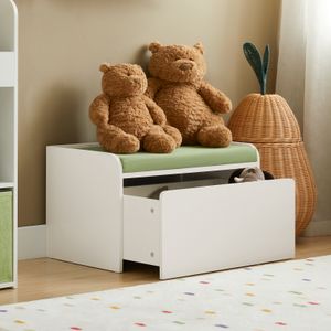 SoBuy KMB80-W Kinder Spielzeugtruhe Aufbewahrungsbox Sitzbank Kinderzimmer Aufbewahrung