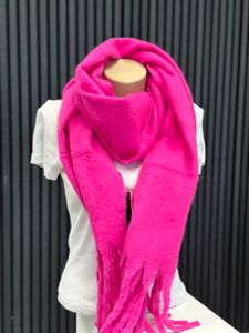 Warmer Winter-Schal Herbst Schal einfarbig rosa Winterschal XXL Schal