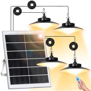 LED Solarleuchte Hängeleuchte Solarlampen für Außen Innen Bewegungsmelder LED Solar Pendelleuchte Solar Hängelampen für Pavillons Garage Lagerräume