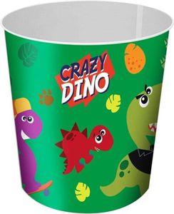 Kids Euroswan | Mülleimer Crazy Dino - 4l - Bunt - Ideal für Kinderzimmer und Spielzeugaufbewahrung Kids Euroswan | Mülleimer Crazy Dino - 4l - Bunt - Ideal für Kinderzimmer und Spielzeugaufbewahrung