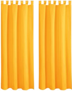 2x Gardinen mit Schlaufen (Orange), Größe: 140x145cm