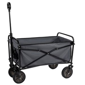 Camp Active Trolley, skládací nákupní vozík, kompaktní úložný prostor, pojízdný vozík, nosnost 70 KG, 63x52x82 cm, černá barva