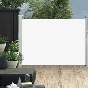 Balkonmarkise Ausziehbare Seitenmarkise 100×500 cm Creme Sonnenschutz Windschutz