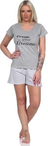 Damen Shorty Schlafanzug , Farben:Grau-dreams, Gr. :48/50