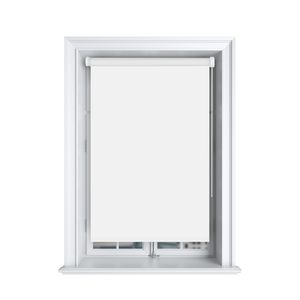Thermorollo (80x150cm / Weiß) Verdunkelungsrollo ohne Bohren - Klemmfix - Sichtschutz Hitzeschutz, Tür/Fenster - Wandmontage Deckenmontage