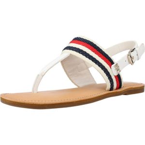 TOMMY HILFIGER FLAT SANDAL CORPORATE Weiß