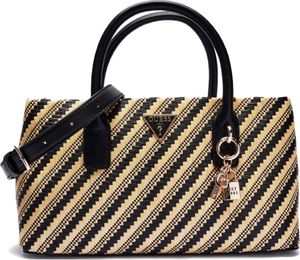 GUESS Damen Handtasche Simona natural/black : schwarz Farbsortierung: schwarz