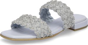 Marco Tozzi Damen Pantolette polar blau glitzer