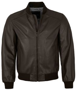 Bugatti - Herren Echtleder Lederjacke Blouson Lammnappa dunkelbraun