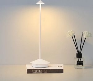 LED Nachttischlampe Kabellose Dimmbare LED Tischleuchte Tischlampe,Stufenloses Dimmen in drei Farben,Tragbare USB Aufladbar kabellose lampe,Weiß