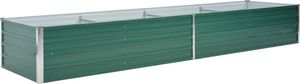 vidaXL Podwyższone łóżko ogrodowe Stal ocynkowana 320x80x45 cm Zielony