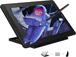 HUION Kamvas 16 Grafik-Zeichentablett mit Bildschirm(Twilight Blue),15,6-Zoll-Grafikmonitor mit Voller Laminierung,Android-Unterstützung