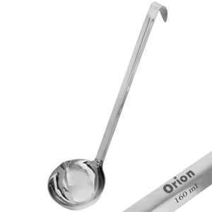 Orion Schöpflöffel | Schöpfkelle aus Stahl für Suppen Soßen 160 ml mit Ausgießer