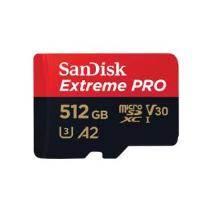 SanDisk Extreme PRO microSDXC 512 GB 200 MB/s A2 C10 V30 UHS-I