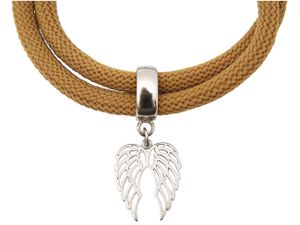 Gemshine - Damen - Armband - Wickelarmband - 925 Silber - Flügel - Braun