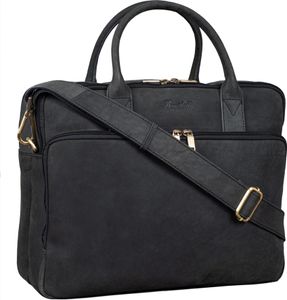 Benthill Laptoptasche Echt-Leder I Leder Umhängetasche für Laptop I Aktentasche für Notebook I Damen und Herren Tasche I Notebooktasche