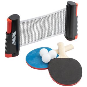Einheitsgröße MW-117|MUWO 2er-Set Tischtennis Schläger mit Netz und 3 Bällen