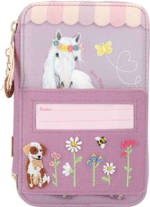 Depesche Schule Miss Melody Triple-Federmäppchen FARM HOUSE, befüllt mit über 40 Teilen Federmäppchen Beauty & Styling RT_Federmäppchen HK22