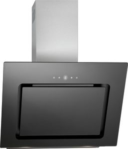 Bomann DU 771.1 G Kopffreie vertikal-Dunstabzugshaube / 60 cm/ LED Display/Touch Control/Umluft-oder Abluftbetrieb / 3 Leistungsstufen / 603 m³/h / schwarz/Edelstahl