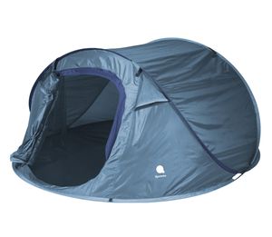 XXL Pop Up Wurfzelt  blau 240 x 210 cm - 3 Personen - Sofortzelt für Trekking und Camping - Automatisches Einhandzelt Outdoor Zelt