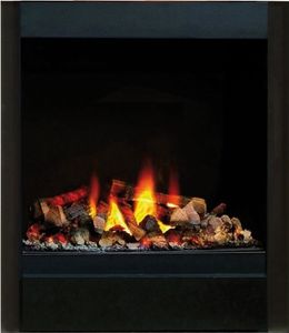 Dimplex Albany Opti-myst Elektroeinsatz: schwarz lackierter Stahl (Standard)
