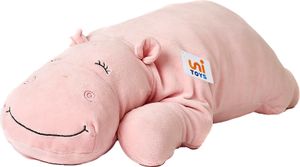 Uni-Toys - Kissen Plüsch-Nilpferd (rosa), ultraweich - 60 cm (Länge) - Plüschtier, Kuscheltier