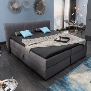 Modernes Boxbett MARSEILLE 180x200cm anthrazit inkl. Matratze und Topper mit Bettkasten Modernes Boxbett MARSEILLE 180x200cm anthrazit inkl. Matratze und Topper mit Bettkasten