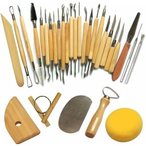 Töpferwerkzeuge,Tonskulptur-Werkzeuge,Künstlermeißel-Set,30-teilig
