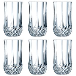 Cristal d'Arques 23226 Longchamp ECLAT Longdrinkbecher 360 ml, Glas, klar (6er Pack)