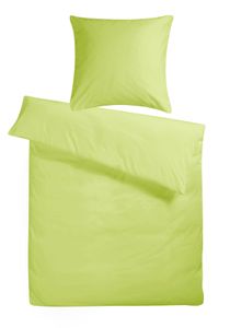 Biber Bettwäsche 135x200 Grün Uni Winter Bettwäsche einfarbig Flanell Bettbezug 135 x 200