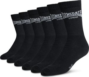 Uni športové ponožky 6-pack GILBERT Black/White 39-42 Lonsdale