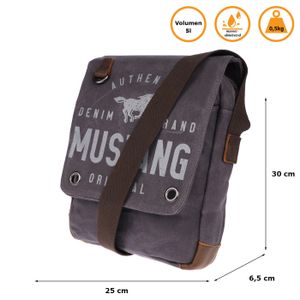 MUSTANG Houston Shoulderbag Flap Antracite