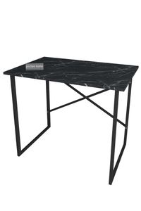 Pochon Home - Schreibtisch - Computertisch - Laptoptisch - 60x90cm - Tisch - Schwarzer Marmor - Zeichentisch - Beistelltisch - Industrieller Beistelltisch - Vintage Schreibtisch