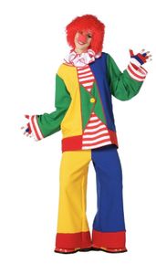 W4634-46 bunt Damen Clownin Zirkus Kostüm Clown Anzug Gr.46