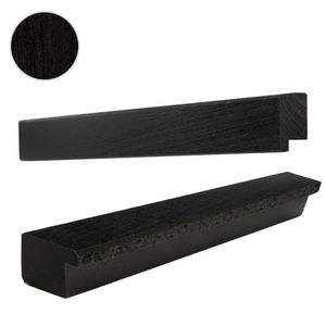 Möbelgriffe aus Holz Massiver 2 Stücke Schrankgriffe 20 cm Schwarz Matt