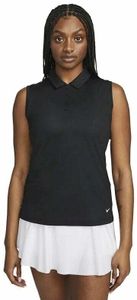 Nike Dri-Fit Victory Womens Sleeveless Golf Black/White S Polo-Shirt