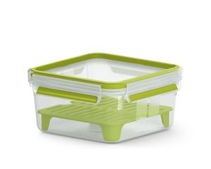 emsa XL Sandwichbox CLIP & GO 1,3 Liter transparent / grün